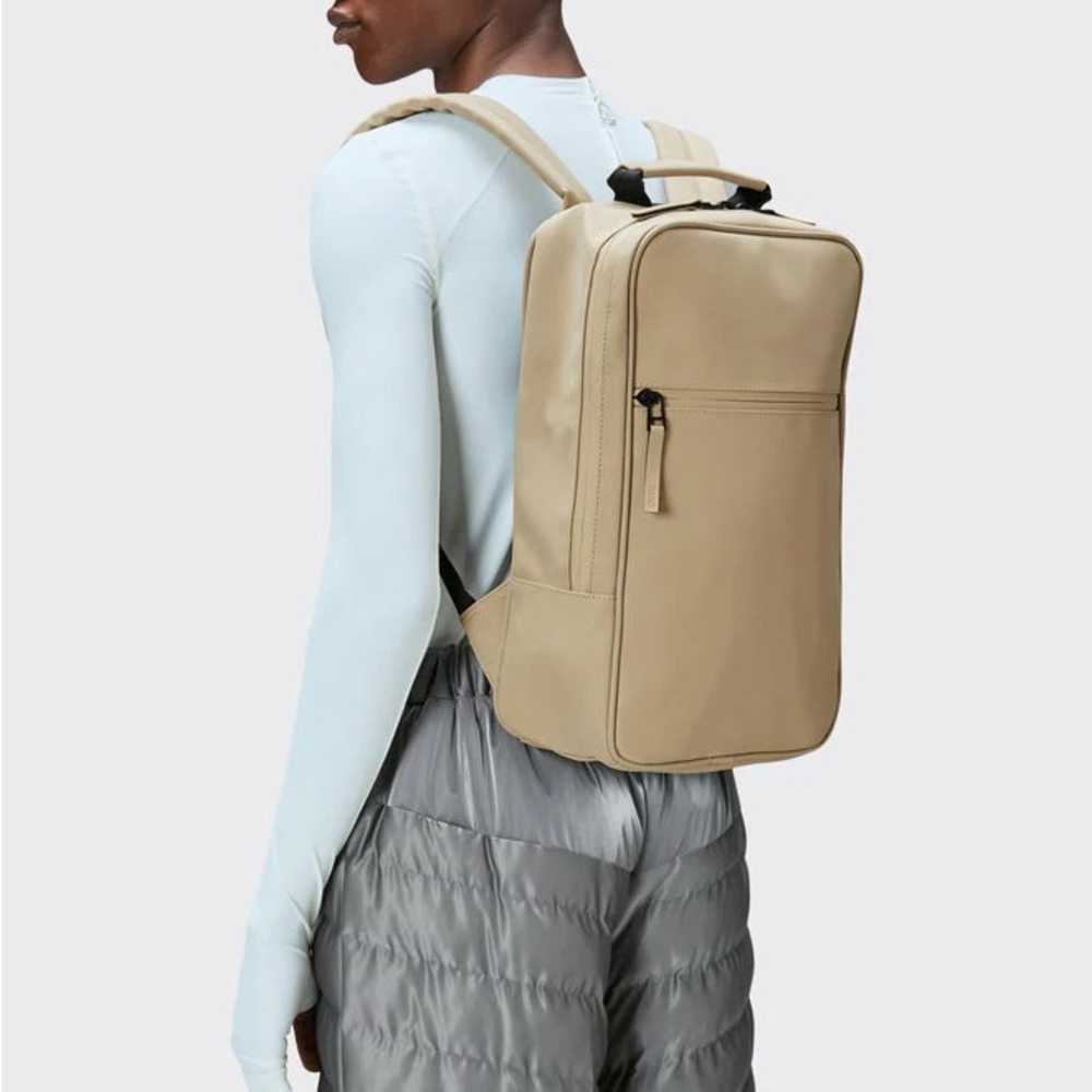 NWT RAINS Book Backpack Sand